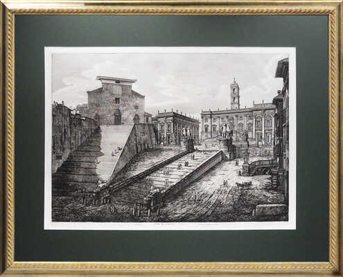 Луиджи Россини (Luigi Rossini) (1790-1857) "Вид римского Капитолия" ("Veduta del Campidoglio Romano"). 1823.